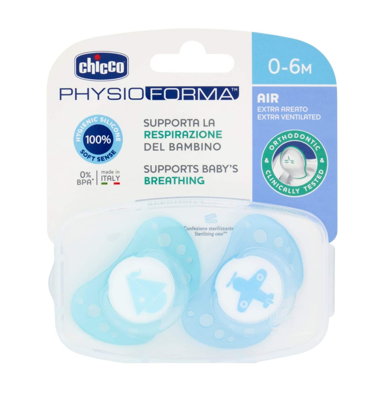 2 SUCETTES PHYSIO SILICONE 0/6M-FOX